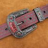 American Retro Embossed Genuine Leather Belt - Handmade Business Casual Men's Trouser Belt
