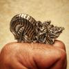 Vintage Punk Stainless Steel Skull Rings For Men Gothic Punk Satan Demon Horror Skull Ring Hiphop Motorcycle Rock Biker Jewelry