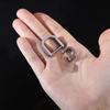Polyester Titanium Zinc Zinc Alloy Key Chain Anti-lost Mini Buckle Durable D-shaped Key Ring  Women