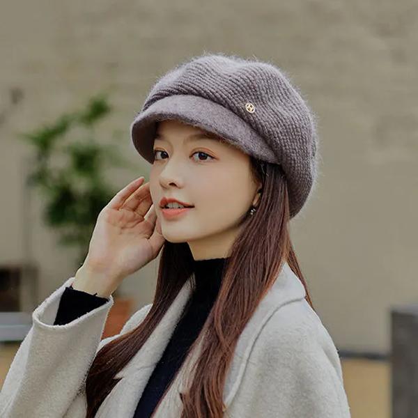 

WTEMPO Женские осенне-зимние повседневные универсальные ретро-шляпы однотонные ветрозащитные эластичные вязаные шапки 1pc фиолетовый