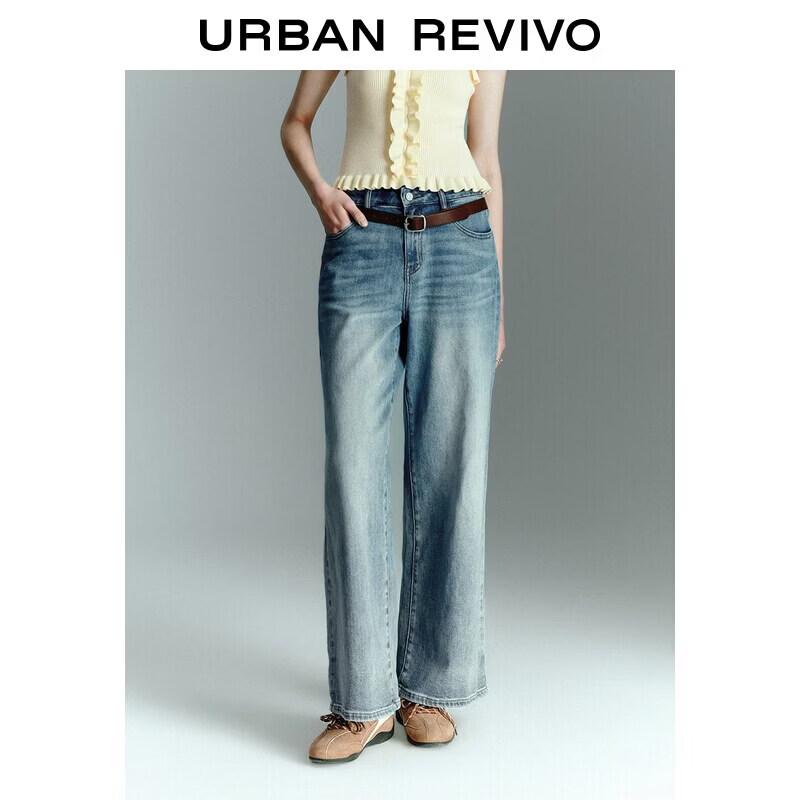 UR Women s Retro Washed Wide-Leg Denim Jeans 25