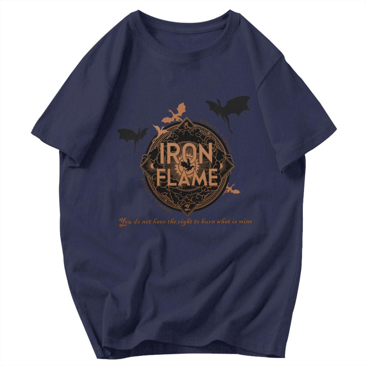 

Men T Shirt Iron Flame Fourth Wing Awesome Pops Y2K Graphic Crewneck Unisex Clothing T Shirts 4XL