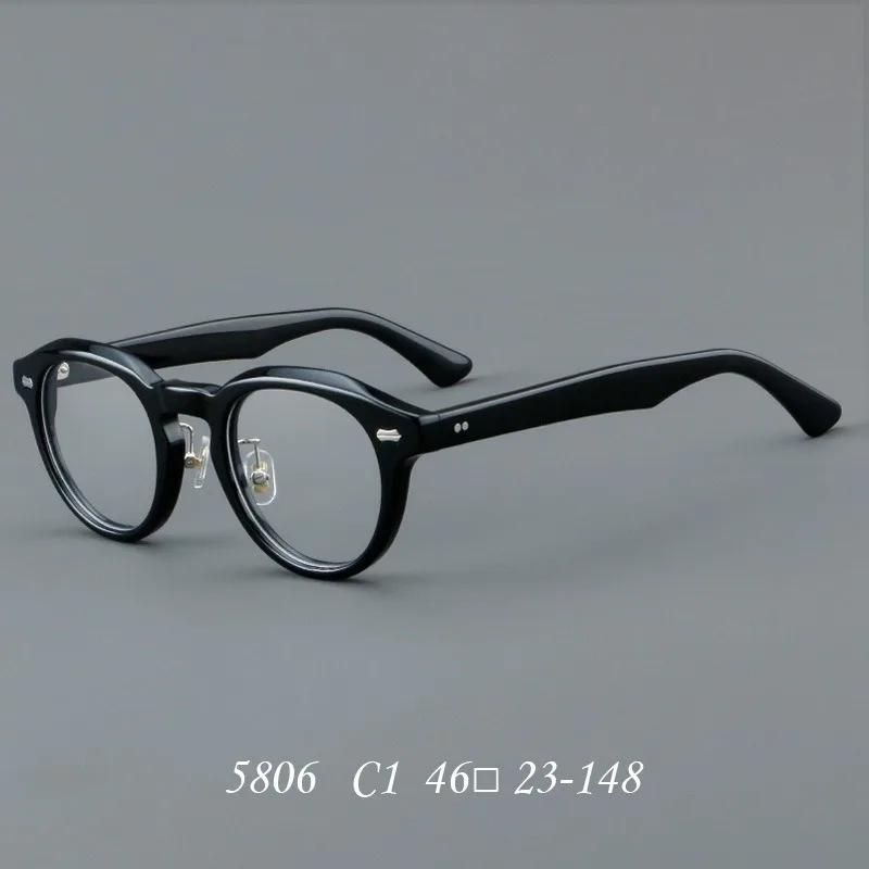 

Men s Spectacle Frame Women Anti-Blue Light Style Glasses Clear Lens Brand Designer Female Acetate Frame Vintage Eyeglasses
