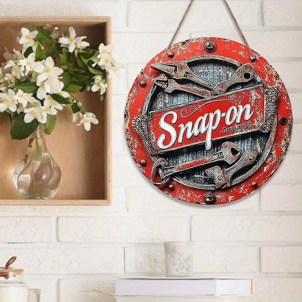 2D Flat 20cm American Bar Decoration Sign Wooden Round Logo Welcome Door Sign Hardware Store Window Pendant Decoration Wood Crafted Art for Door Room