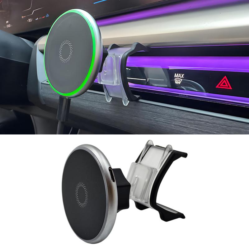 For BMW 5 SERIES i5 G60 2024 2025 2026 15W Phone Wireless Charger Magnetic Holder Stand Trim Accessories i5