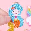 Mermaid Pattern  Drawing Keychain Handmade Craft DIY Key Chain Pendant  Crafts Supplies