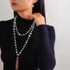 European-American Cold Style Pearl Beaded Tassel Necklace Set