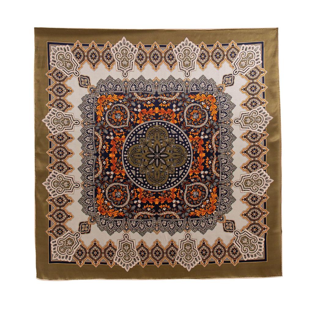 Korean Style Vibe 2026 Spring/Summer Mulberry Silk Scarf for Women - Versatile Print Neck Protector