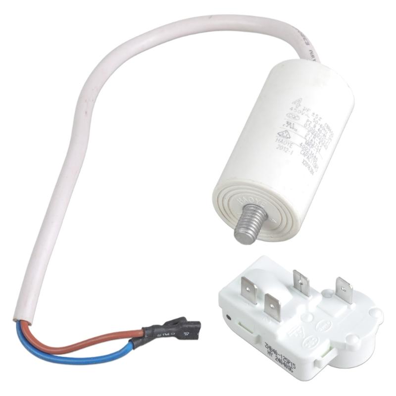 4-Pin Compressor PTC Starter/Start Relay and Overload Kit for Mini Fridges, Compact Refrigerators Universal