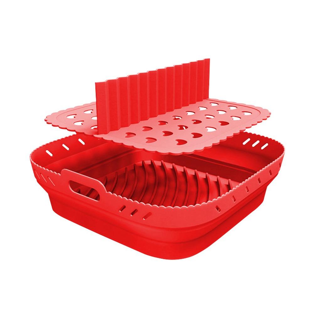 Separate Silicone Air Fryer Liner Square Round Foldable Air Fryer Pad Heat Resistant Multicolor Air Fryer Silicone Pot