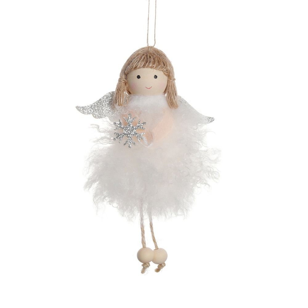 Handmade Christma Doll Ornaments Durable Xmas Angel Ornaments Funny Plush Angel Pendant  Home Decor