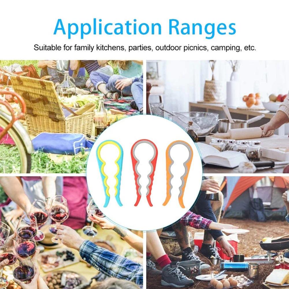 1 STÜCK Glasöffner 4-in-1 Multifunktions Schraubverschluss Glasdeckelöffner Manuelles Werkzeug Dosenöffner Flaschen Dosen Deckel Greifschlüssel Küchenhelfer