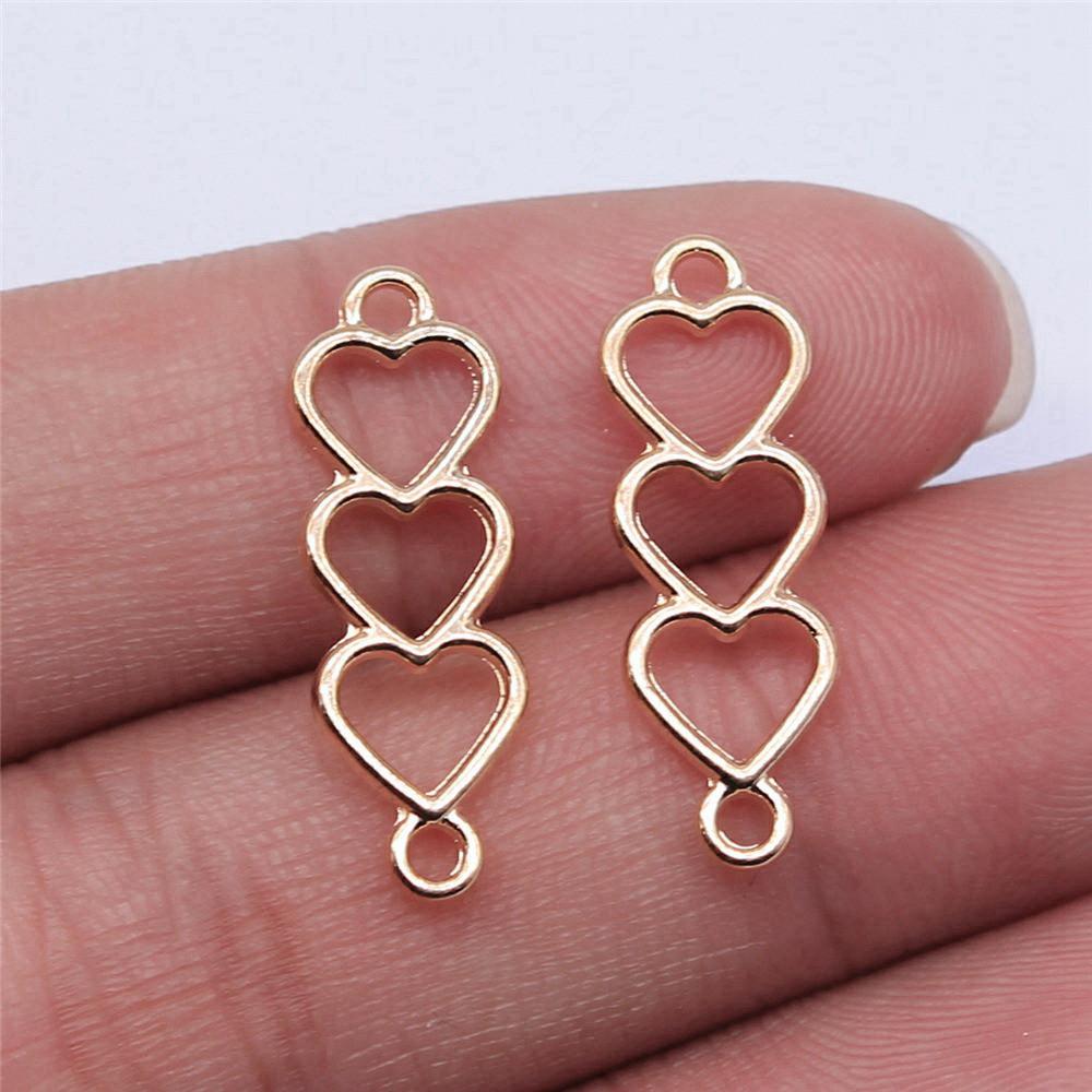 Heart Connectors Love Symbol Antique Bronze Zinc Alloy Jewelry Making DIY Jewelry Making Style Pendant Connectors