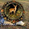 1PC Deer Floral Umbrella-8-Rib Reinforced, Automatic Open, Lightweight & Durable, Cute Fashion Accessory for Outdoor, Beach or Casual Use, Beach Umbre