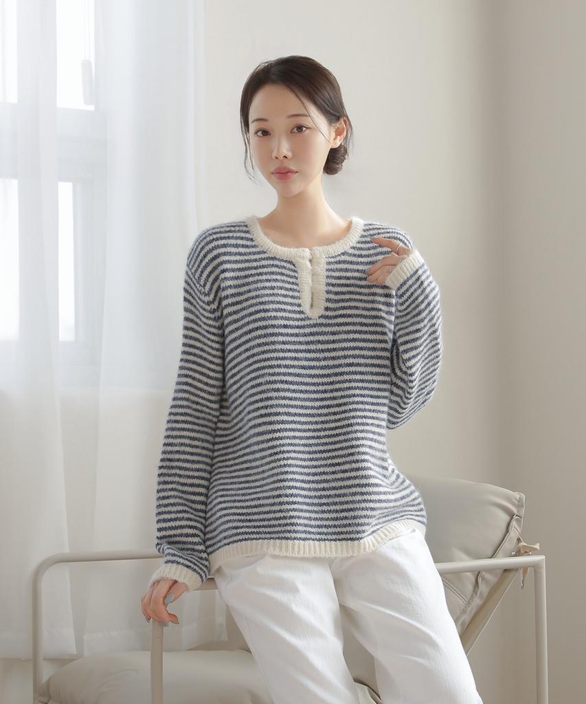 Keulleiseu London Striped Knit_Red