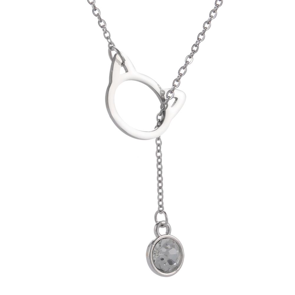 Cazador Cute Animal Cat Pendant Necklace for Women Lovely Paw Choker Neck Chain Stainless Steel Jewelry Birthday Gift 2026
