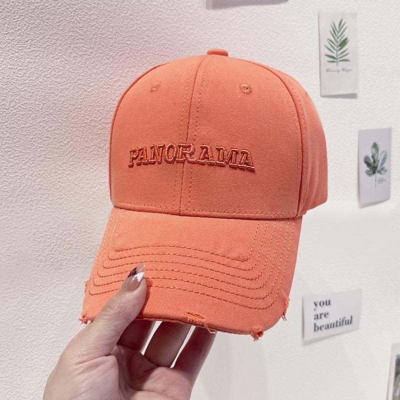 Schicke Baseballkappe mit besticktem Buchstaben für Damen – verstellbare, leichte und sonnenschützende Papa-Mütze, koreanischer Stil, Entenschnabelmütze, vielseitig einsetzbar