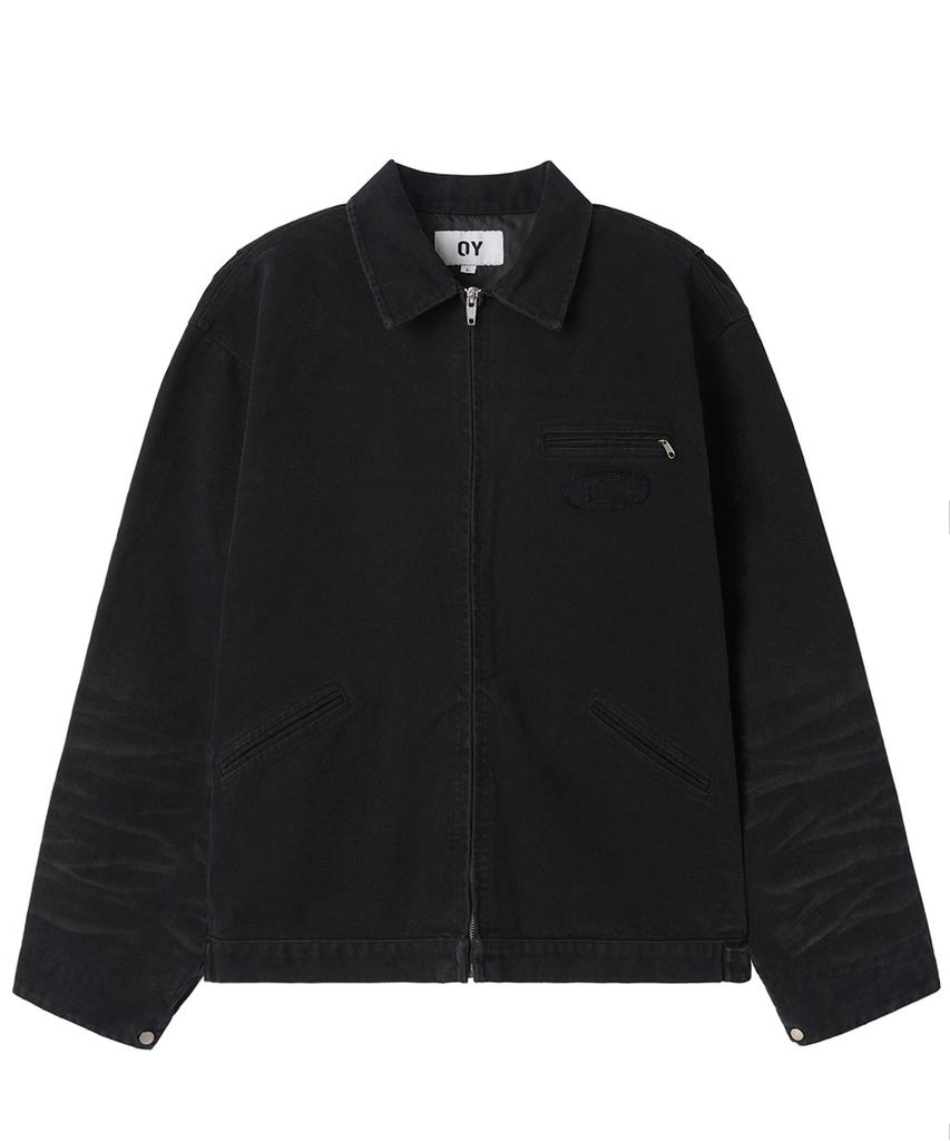 Openyard(Oy) Washed Patch Work Jacket - Black