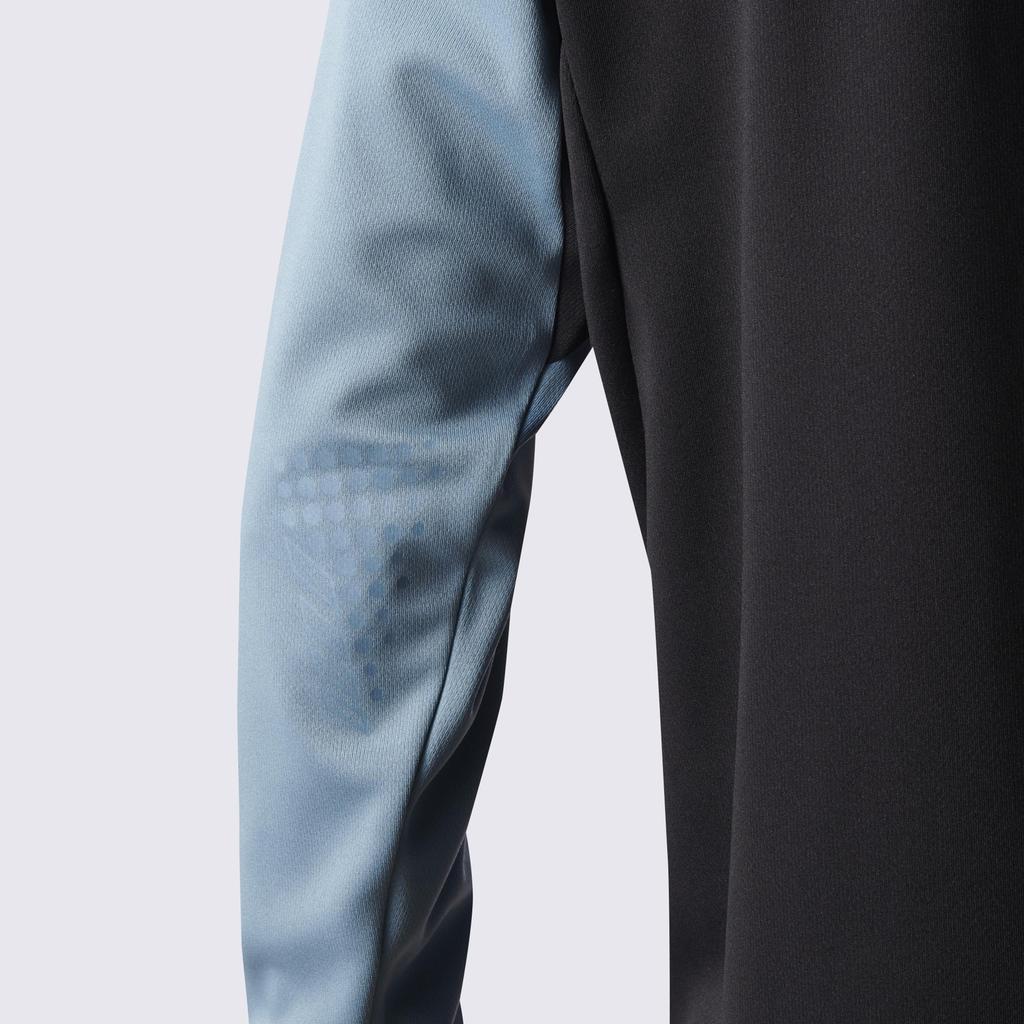 DESCENTE Long Sleeve Volleyball Easy Arm Flying Yuki Blue x Black T-Shirt, Movement, Receive, Ishikawa, Volleyball,