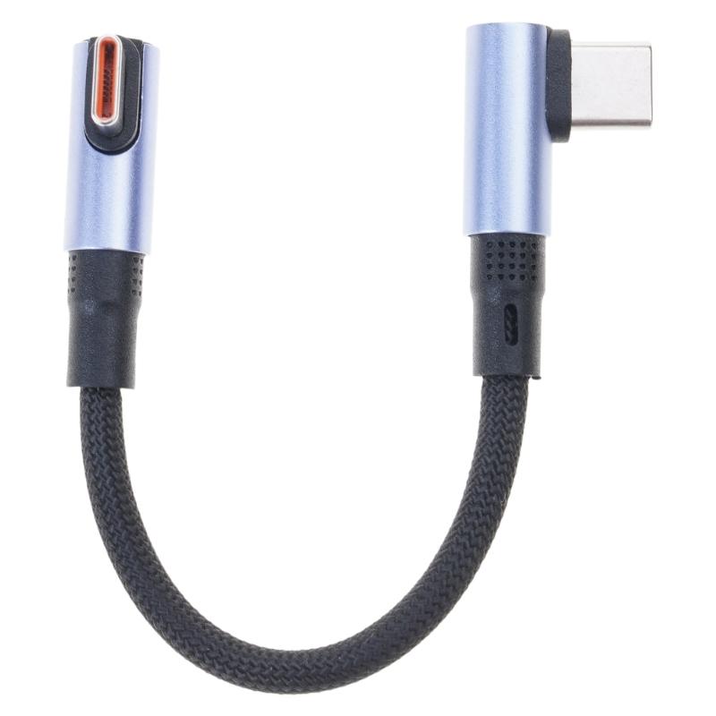 Nylon geflochtenes kurzes USB C Ladekabel 90 Grad gewinkeltes Design Kompakte 15/30cm Länge Ladekabel für USB C Geräte