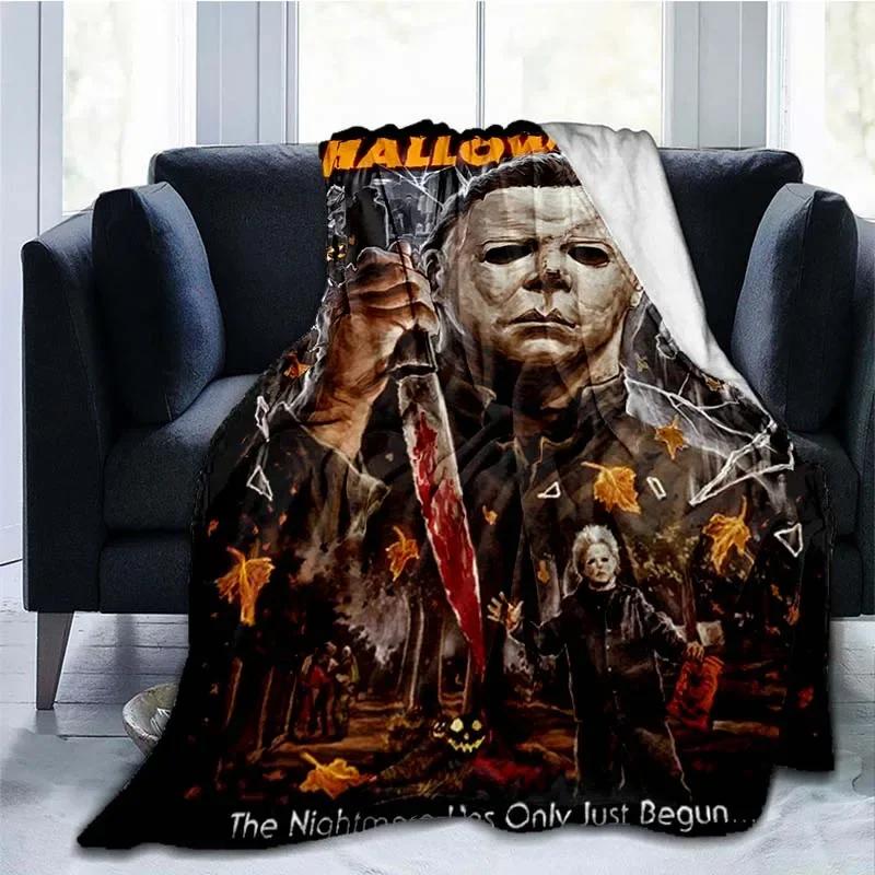 Michael Myers Blanket Super Soft Plush Flannel Blanket Living Room Bedroom Sofa Blankets for Beds Blanket Gift