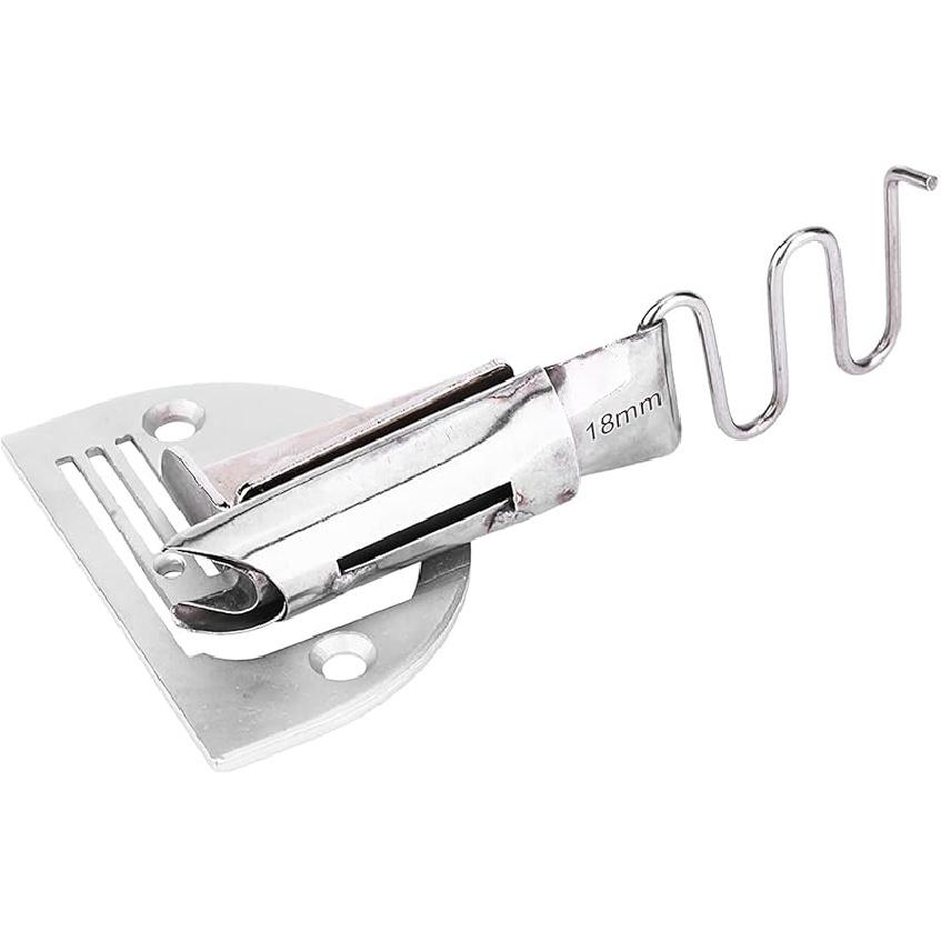 HEEPDD Sewing Machine Folder, Adjustable Double Fold Right Angle Bias Set Binding Attachment Folder for Lockstitch Sewing Machine(18mm) Presser Feet