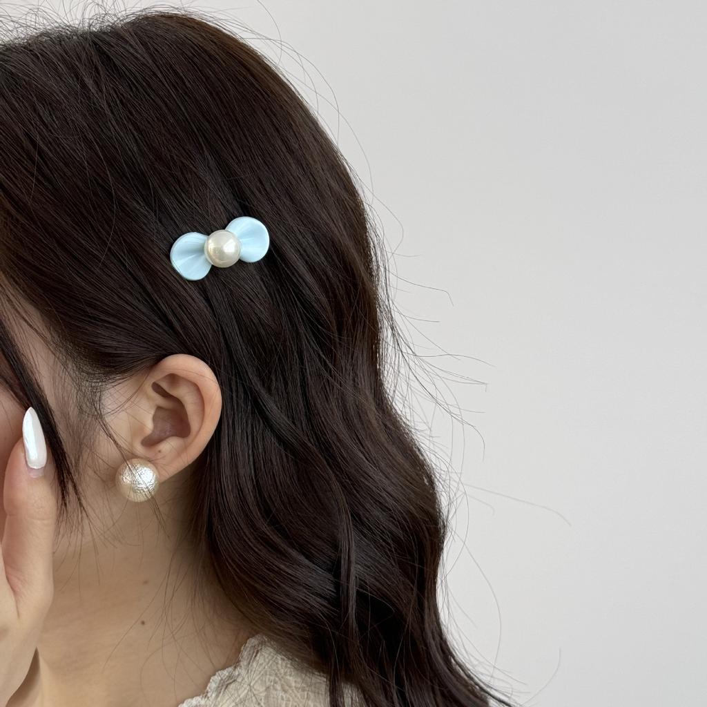 Mini bow korean accessories hair pins and clips bow for girls women pearl  fairy kpop sweets Kawaii Cute leading fashion new