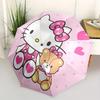 1pc Hello Kitty with Teddy Bear Umbrella with Plastic Handle,Suitable for All Seasons Home Travel Outdoor UmbrellaSanlio433