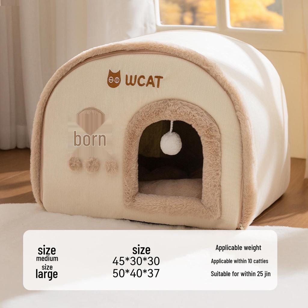 Cross-border Cat Villa: Cozy Autumn/Winter Nest for Kittens & Dogs