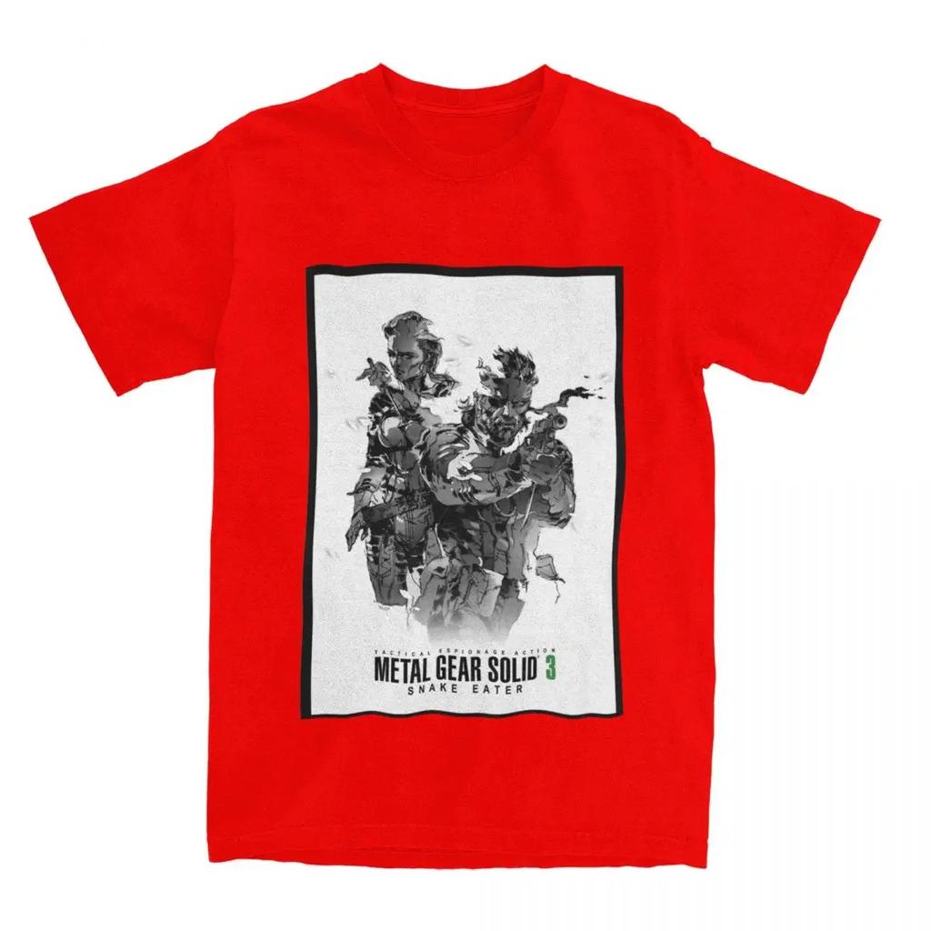 Metal Gear Solid 3 Poster T Shirt MGS3 Game Novelty Tees Short Sleeve Crewneck T-Shirt Cotton 4XL 5XL Clothing