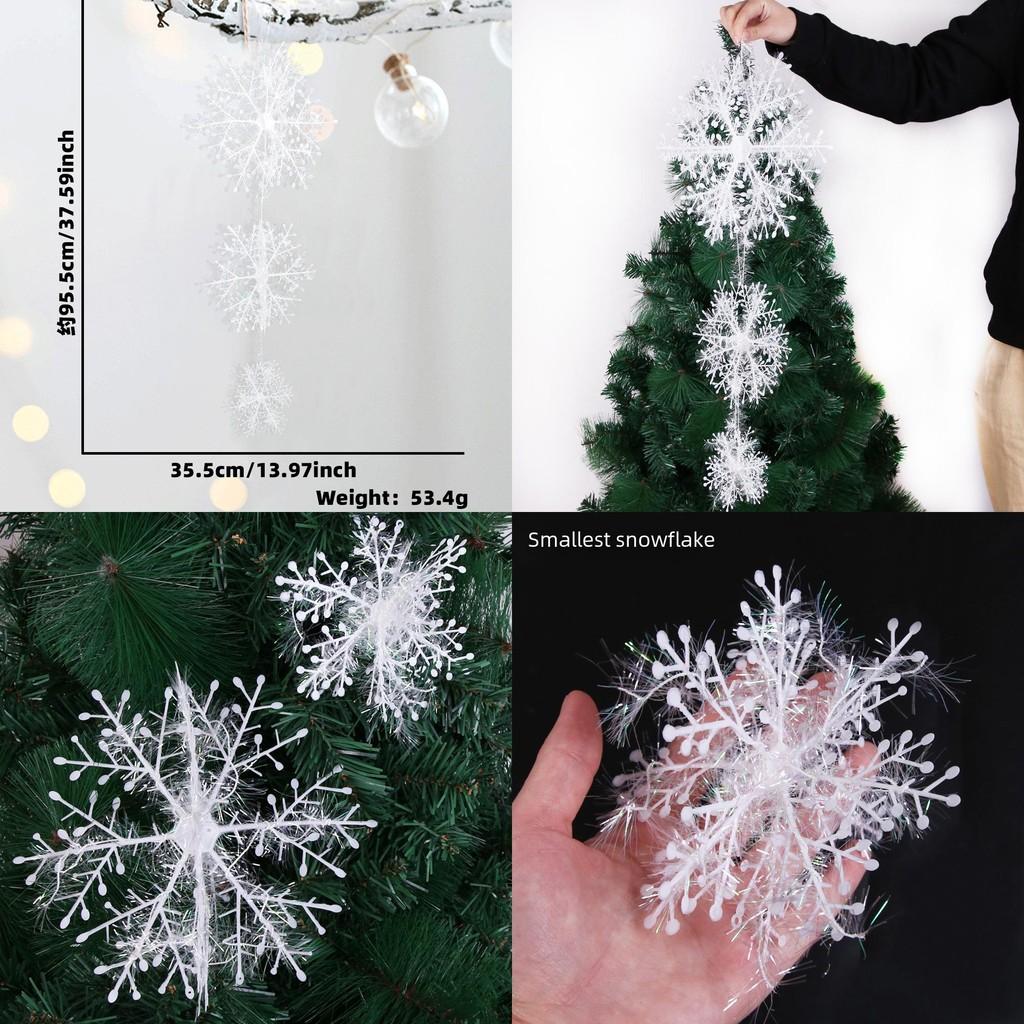 Small Adorable Plastic Christmas Snowflakes For Creative Holiday Party Decorations