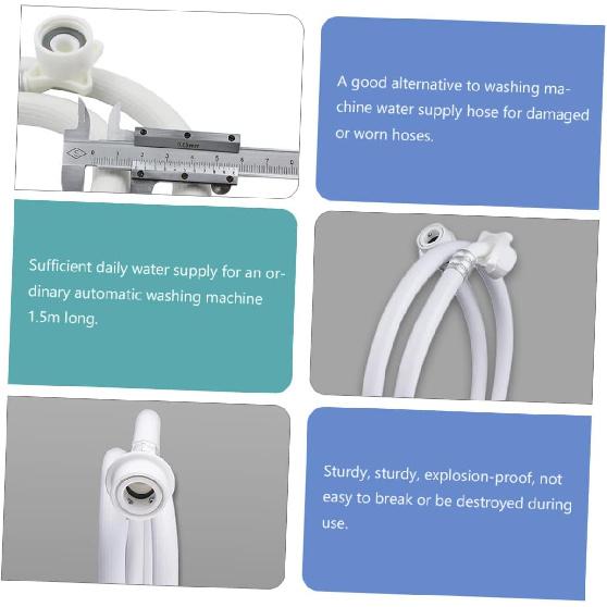 Gatuida Automatic Washer Water Supply Long Washer Drain Hose 6-point Interface Water Inlet Hose