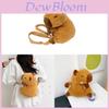 Capybara Plush Water Animal Backpack With Zipper Closure For Casual Daily Use