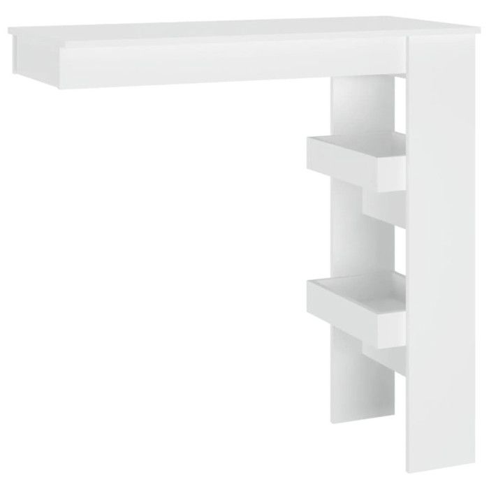 VidaXL Wall-mounted Bar Table White 102x45x103.5 Cm Engineered Wood 811781