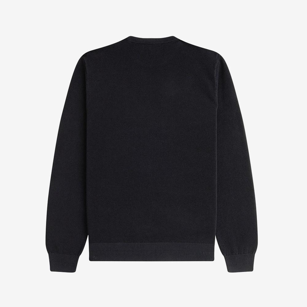 Fred Perry [Sharp] Pique Stitch Knit - Black Afpm2531309-102