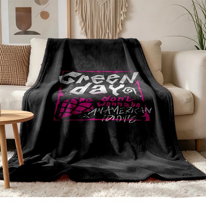 Green Day Soft and comfortable flannel Suitable for sofas living rooms outdoor camping travel and also makes a great anniversary gif