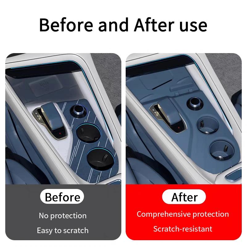For Zeekr 001 2021-2025 Central Control Panel Protection Pad Wireless Charging Silicone Non-slip Pad Car Modify Accessories