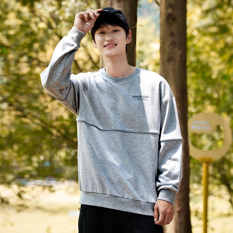 Men s Thick Fleece-Lined Cotton Round Neck Long Sleeve Sweatshirt XL