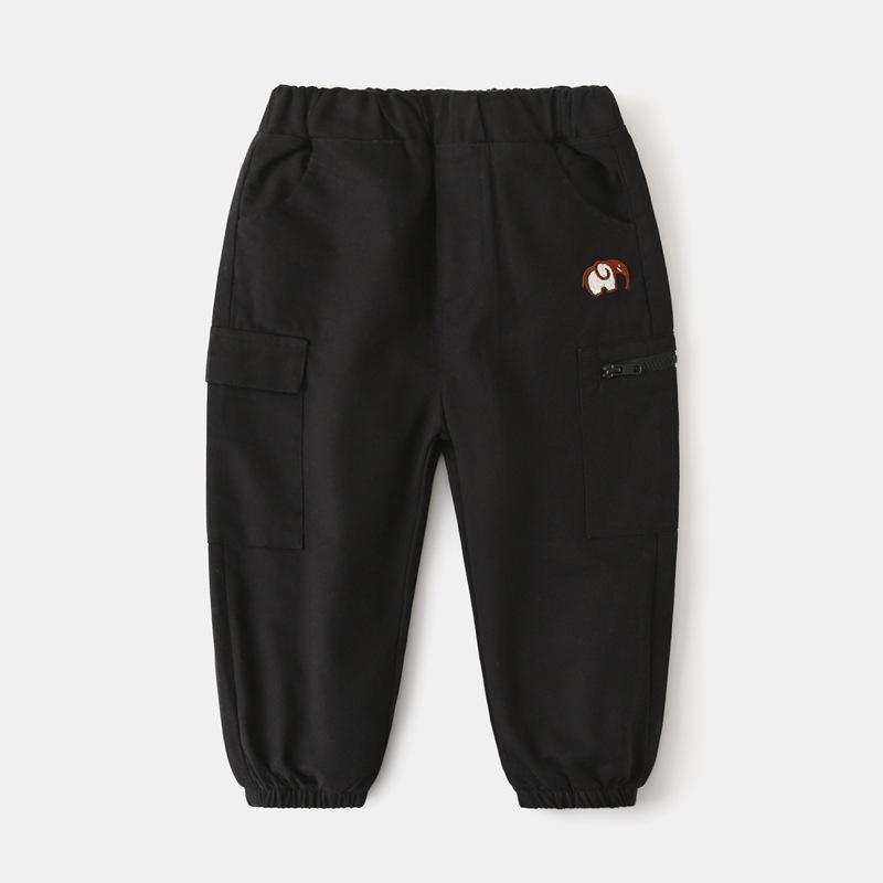 Children's Casual Pants Boys' Spring and Autumn Pants Baby Embroidered Pants