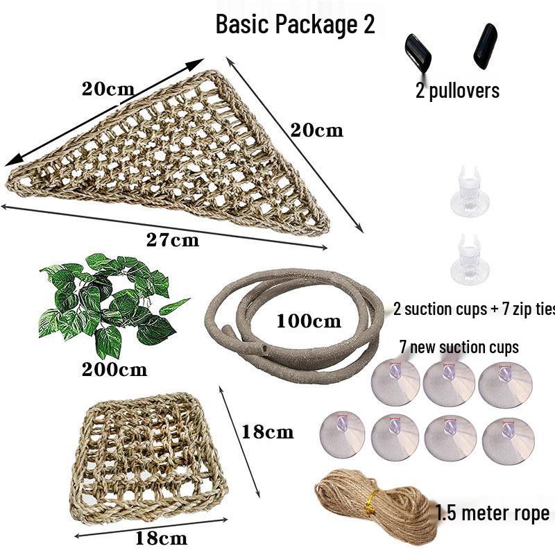 Reptile Hammock & Climbing Vine for Terrariums: Ideal for Geckos, Bearded Dragons, and Lizards - Artificial Plant Decoration