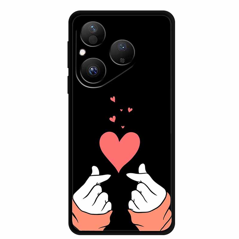 Colorful Case For Huawei Pura 80 Case Cartoon Animal Silicone Black Soft Cover for Huawei Pura 80 Case Protective Bumper Pura80