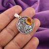 Citrine Gemstone 925 Sterling Silver Jewelry Handmade Pendant 1.29'' For Women CP-39-3