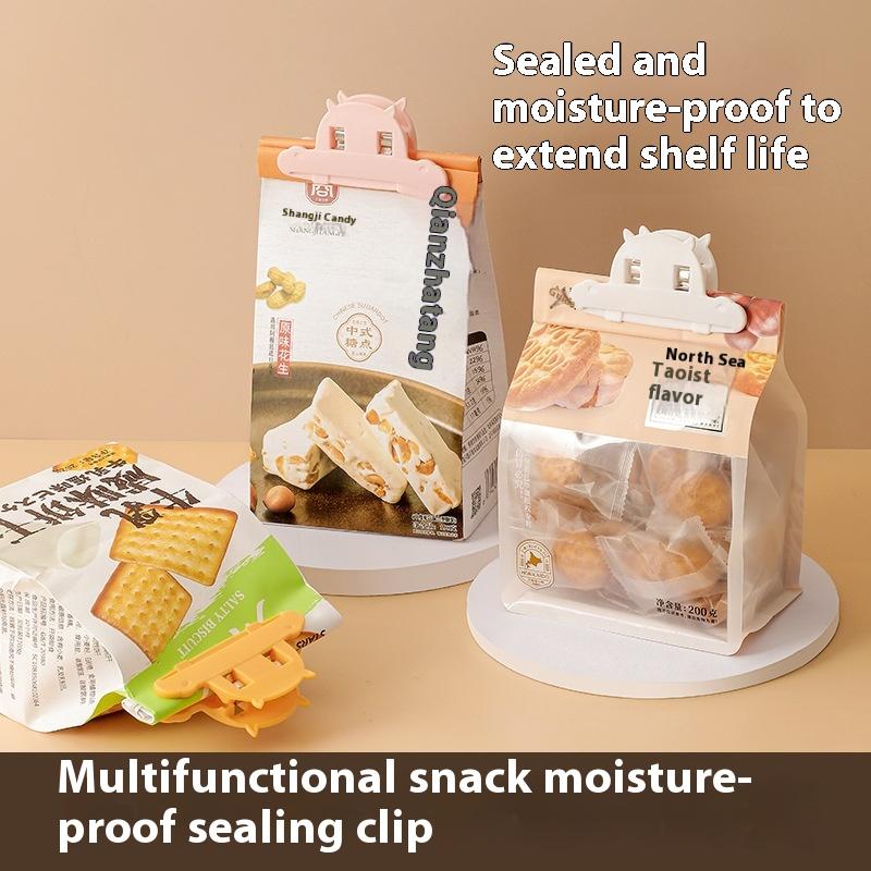 3 Pcs Portable Plastic Food Seal Clip Kitchen Snack Bag Milk Powder Moisture Proof Fresh Keeping Bag Clip For Home And Travel Use