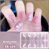 14Tips Fashion Gradient Nail Sticker Nail Art Stickers Wraps Full Making French Simple Self-Adh U1Y3