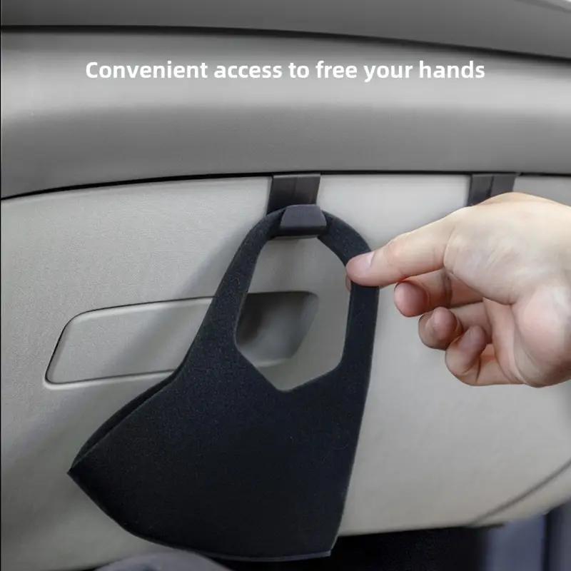 Streamlined, Car Storage Hook - Compact, Wall-Mounted Organizer for Glove Box & Interior Accessories, Durable Plastic