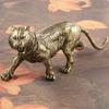 Handmade Oxidized Metal Maneater Carving Traditional Asian Animal Piece Decoration For House Office Styling