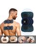 EMS LCD Display Neck Massager 8 Mode Pulse Muscle Stimulator 2 Pcs Eplacement Piece Massager Cervical Back Patch Portable