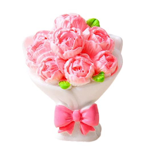 Yousheng Miniature Dollhouse Flower Bouquet Accessories Mini Artificial Resin Rose Tulip Sunflower Lily Flower Figurine for DIY Garden Bonsai Micro