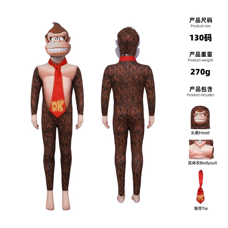 Mario Donkey Kong onesie cosplay tights Mario children s clothing 110cm (kids)
