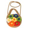 Blumen Stroh Strandtasche für Damen Niedliche Mode Große Kapazität Stroh Schultertasche für Sommer Outdoor Khaki